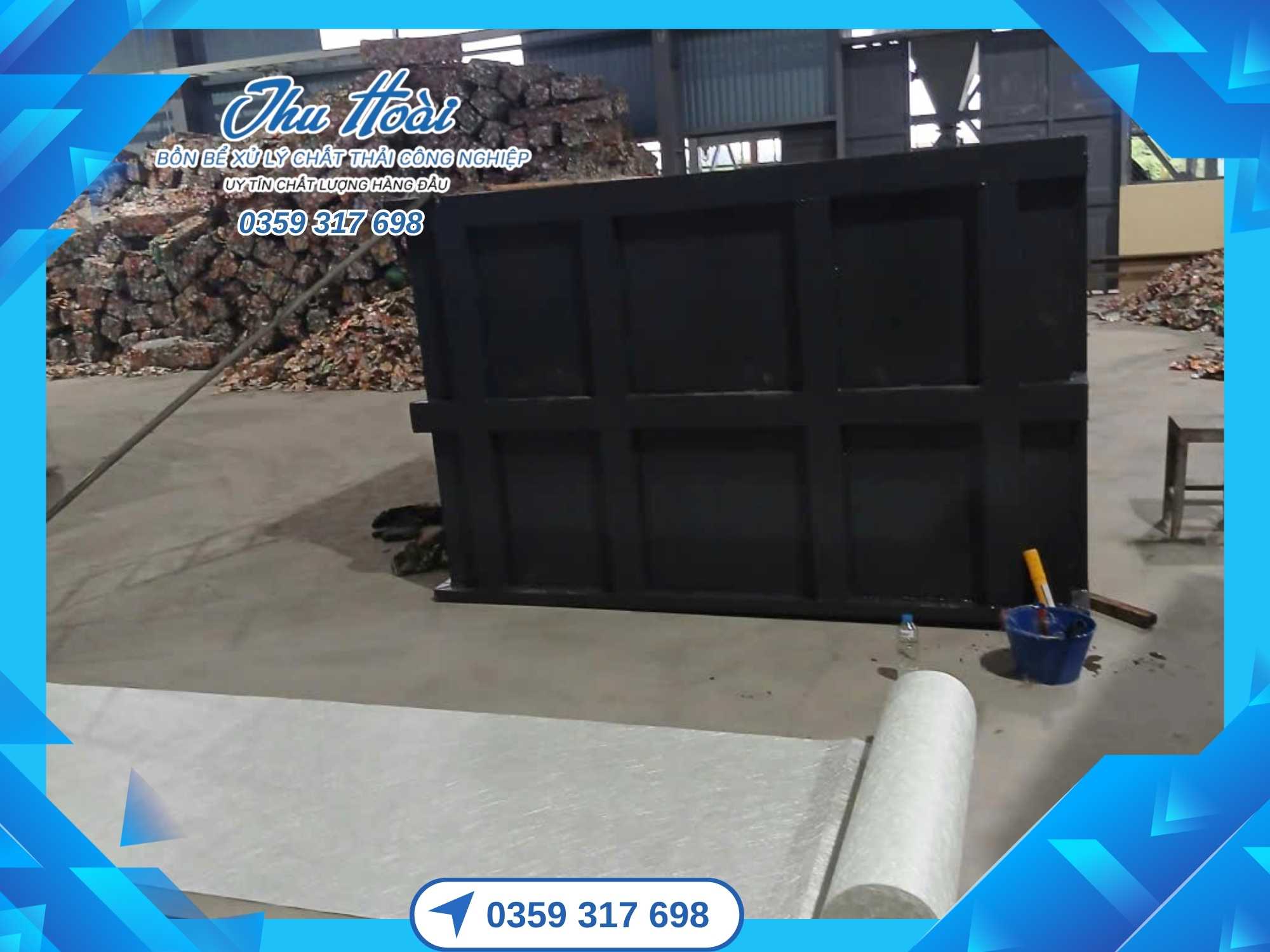 bọc phủ chống ăn mòn bể chứa chất thải